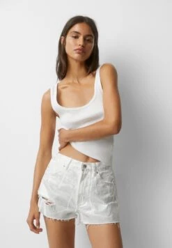 PULL & BEAR RippedShortsSilver Coloured Donna Shorts PUC21S0EE-D11