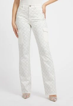 Guess Strasssteine - Jeans Bootcut - Weiß