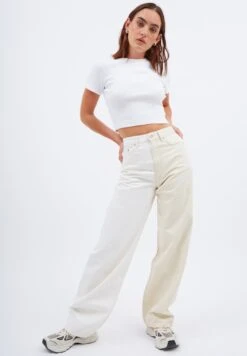 Dr. Denim Donna - Jeans Baggy - Two Tone White -DeFacto Negozio 1067e555285c4b2788c890e556d1fbe2
