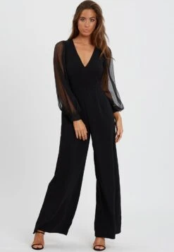 Tussah Elsie JumpsuitTuta JumpsuitBlack Donna Tute Jumpsuit TUQ21T015-Q11