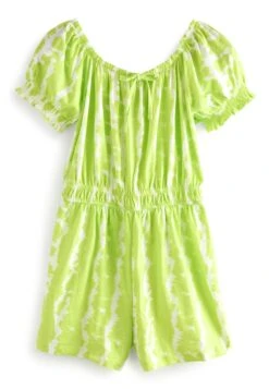 Next Puff Sleeve Bardot PlaysuitTuta JumpsuitLime Green Tie Dye Donna Tute Jumpsuit NX321T0P0-M11 -DeFacto Negozio 14231aa1a1e840ba82bf41b158ff7d27