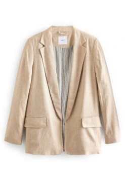 Next Linen Blend Single Breasted Blazer - Cappotto Corto - Natural -DeFacto Negozio 1d7750b8321d4d89a93364be95dc0f0c