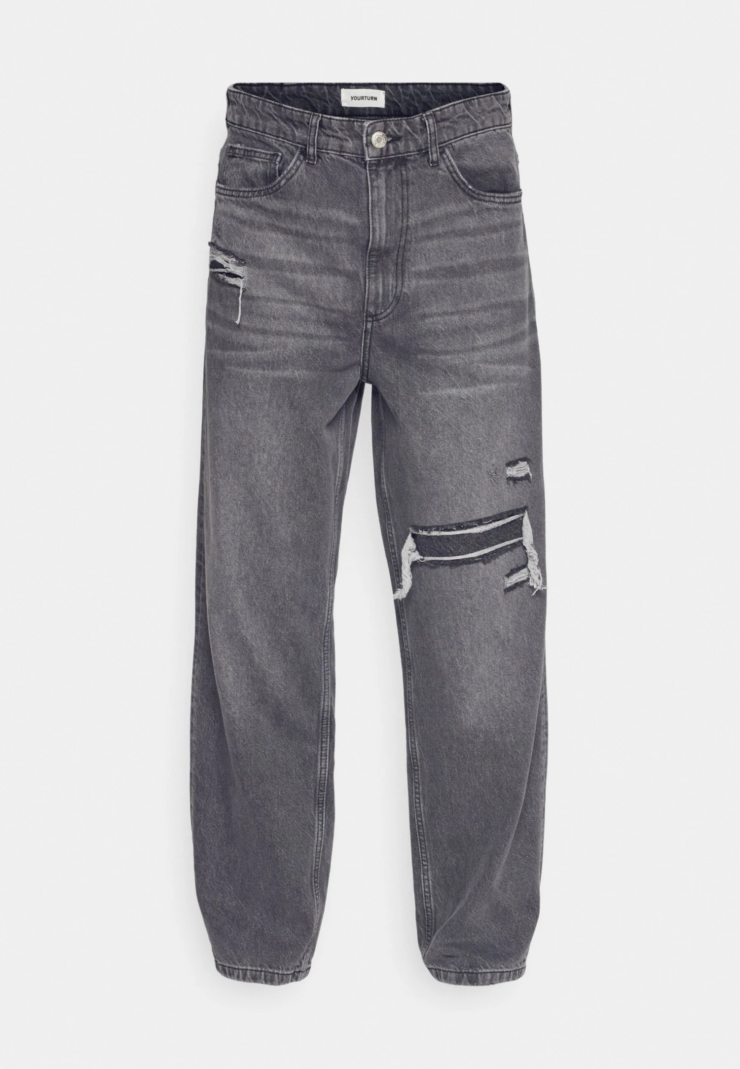 YOURTURN Straight Leg Relaxed UnisexJeans BaggyBlack Denim Donna Jeans YO121014K-Q11 7 YOURTURN Straight Leg Relaxed UnisexJeans BaggyBlack Denim Donna Jeans YO121014K-Q11 - immagine 5