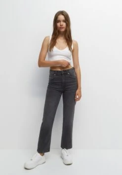 PULL & BEAR High WaistJeans A SigarettaGrey Denim Donna Jeans PUC21N0LC-C11 -DeFacto Negozio 31f11982d3aa44a69071dfc625963a5f
