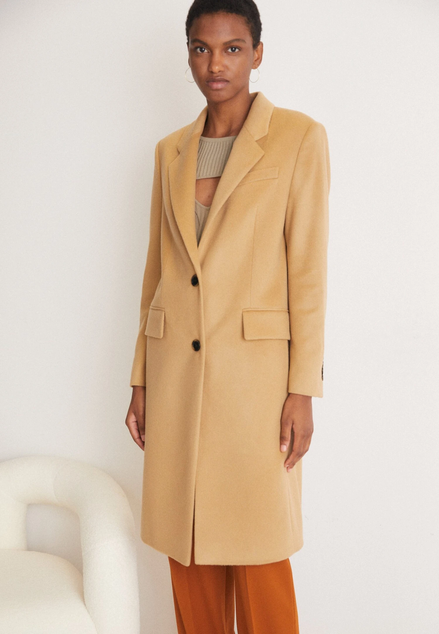 Boss CataraCappotto ClassicoMedium Beige Donna Cappotti BB121U09A-B11 3 Boss CataraCappotto ClassicoMedium Beige Donna Cappotti BB121U09A-B11