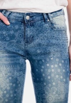 Koroshi Pantalón EstampadoJeans Slim FitAzul Medio Donna Jeans KOL21N00S-K11 -DeFacto Negozio 45ea96295ab64a2aae73422654b78e28