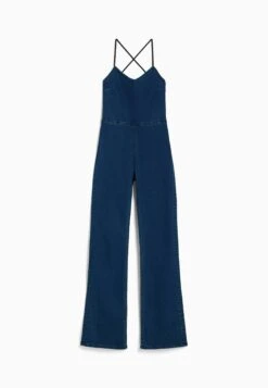 BERSHKA Elastic With Cut-Out BackTuta JumpsuitLight Blue Denim Donna Tute Jumpsuit BEJ21T0B2-K11 -DeFacto Negozio 4890301d81f2472aa3657eb3e7e25a93