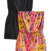 Next Bandeau Boobtube Playsuit 2 PackTuta JumpsuitBlack Floral Donna Tute Jumpsuit NX321T0NJ-Q11