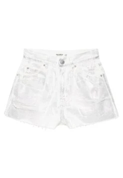 PULL & BEAR RippedShortsSilver Coloured Donna Shorts PUC21S0EE-D11 -DeFacto Negozio 4ca6af731e89444da1285ec946617307