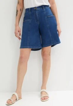 Bermuda Mit Grossen Taschen Und Bequembund - Shorts Di Jeans - Blue
