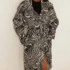NA-KD Trench - Swirl Print