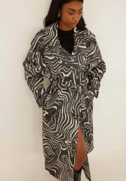 NA-KD Trench - Swirl Print