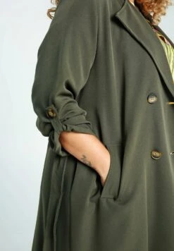 Mit DoppelknöpfenTrenchKhaki Donna Cappotti PAX21U03Y-N11 -DeFacto Negozio 54a328b4d9924b7bb0fa9a2da9cbd7be