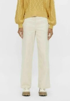 Object Wide Fit Twill - Jeans A Zampa - Sandshell