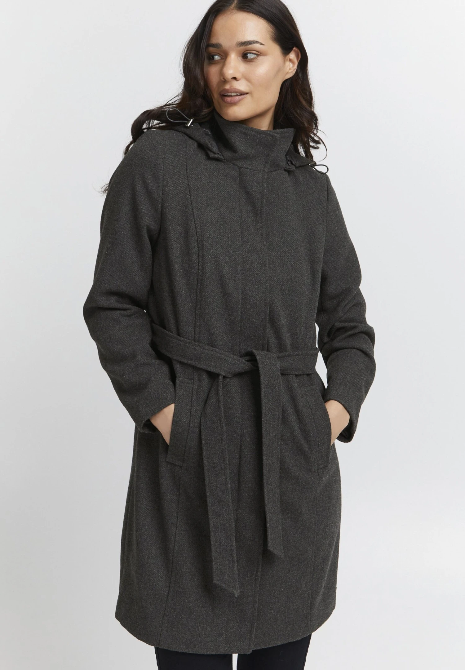 Fransa Frsaga Ja Cappotto CortoDark Grey Melange Donna Cappotti F2121U01X-C11 3 Fransa Frsaga Ja Cappotto CortoDark Grey Melange Donna Cappotti F2121U01X-C11