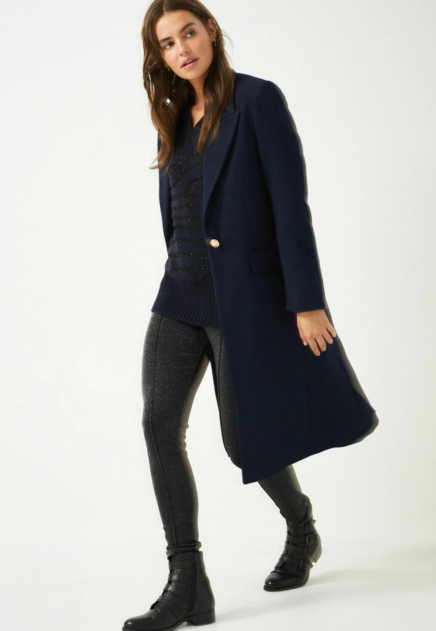 Next Revere Collar Cappotto ClassicoNavy Donna Cappotti NX321U0MN-K11 3 Next Revere Collar Cappotto ClassicoNavy Donna Cappotti NX321U0MN-K11