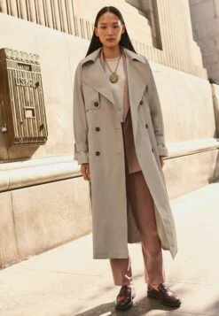 Next Hooded Belted Trench Coat - Trench - White