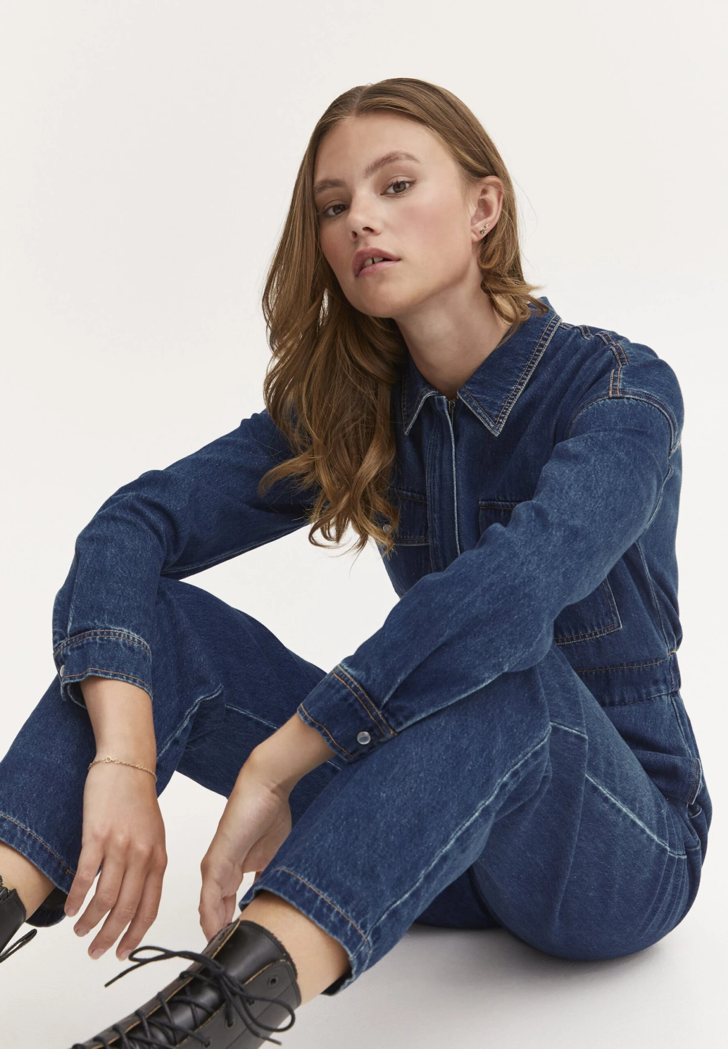 Pzkitt Tuta JumpsuitMedium Blue Denim Donna Tute Jumpsuit PUH21T006-K11 7 Pzkitt Tuta JumpsuitMedium Blue Denim Donna Tute Jumpsuit PUH21T006-K11 - immagine 5