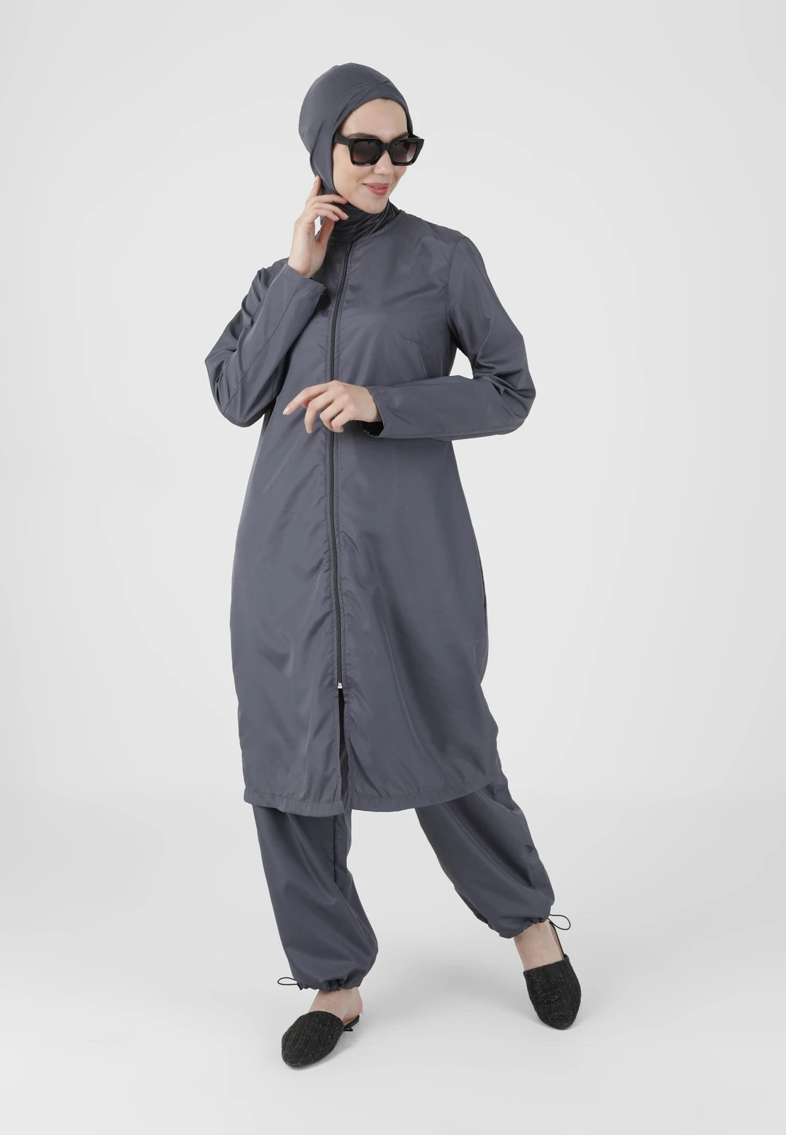 UnlinedFull CoverageBurkiniMayo BelTuta JumpsuitAnthracite Donna Tute Jumpsuit MHR21T009-Q11 3 UnlinedFull CoverageBurkiniMayo BelTuta JumpsuitAnthracite Donna Tute Jumpsuit MHR21T009-Q11