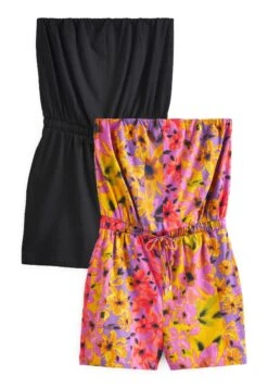 Next Bandeau Boobtube Playsuit 2 PackTuta JumpsuitBlack Floral Donna Tute Jumpsuit NX321T0NF-Q11
