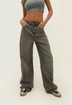 Stradivarius Baggy Jeans A SigarettaGrey Denim Donna Jeans STH21N0HP-C11