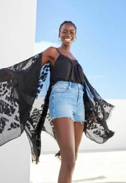 Next Sheer Textured Cover-Up - Accessorio Da Spiaggia - Black -DeFacto Negozio 7dadd904566e4567909aacef08feb0cb