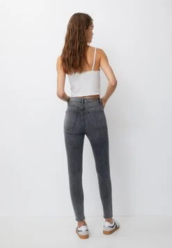 PULL & BEAR Super High Waisted - Jeans Skinny Fit - Dark Grey -DeFacto Negozio 80320a8a640f4ab4ae8a3043f7d6aa4a