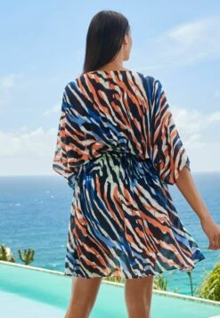 Next Zebra Print Longline Tie Waist KimonoAccessorio Da SpiaggiaOrange Donna Moda Mare NX381M00Z-H11 -DeFacto Negozio 8243c33a7e994f4d89d2b3fb6e7fae33
