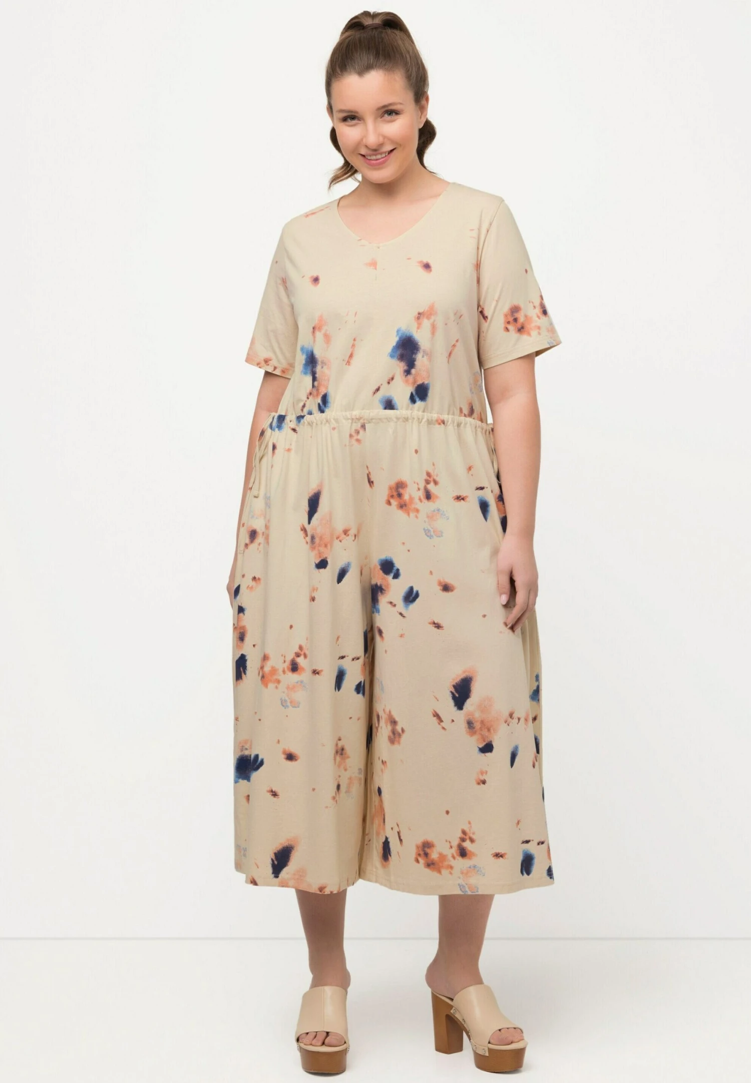 Ulla Popken Longueur 7/8 Col En V - Tuta Jumpsuit - Pop Corn 3 Ulla Popken Longueur 7/8 Col En V - Tuta Jumpsuit - Pop Corn