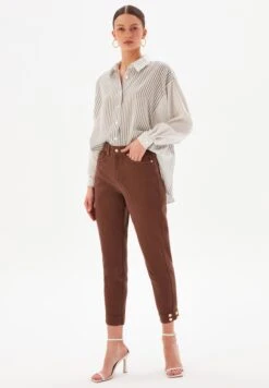 Button Detailed - Jeans Baggy - Brown -DeFacto Negozio 86498c513387414c828b21b909d46248