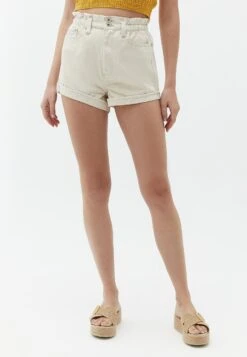 Mit Hoher Taille - Shorts - Natural