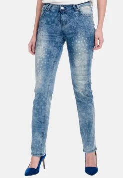 Koroshi Pantalón EstampadoJeans Slim FitAzul Medio Donna Jeans KOL21N00S-K11