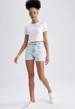 DeFacto Mom FitShorts Di JeansBlue Donna Shorts DEZ21S0AW-K11 -DeFacto Negozio 8fd45d36e7224fa1b1916d53287fc16f