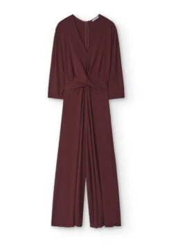 ADOLFO DOMINGUEZ V-NecklineTuta JumpsuitDark Red Donna Tute Jumpsuit ADL21T008-G11 -DeFacto Negozio 9dea574bb13a4b2e8c436fc1b7313340