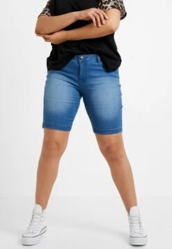 Zizzi Emily Slim LegShortsLight Blue Denim Donna Shorts Z1721S00I-K11