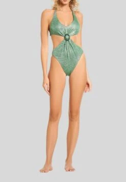 Costume Da BagnoVerde Donna Moda Mare CJ781G006-M11