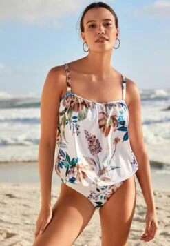 Next Costume Da BagnoWhite Floral Donna Moda Mare NX381G05J-B12