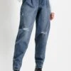 Barrel Shape Mit Positive- Jeans Baggy - Blue
