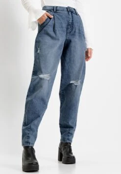 Barrel Shape Mit Positive- Jeans Baggy - Blue