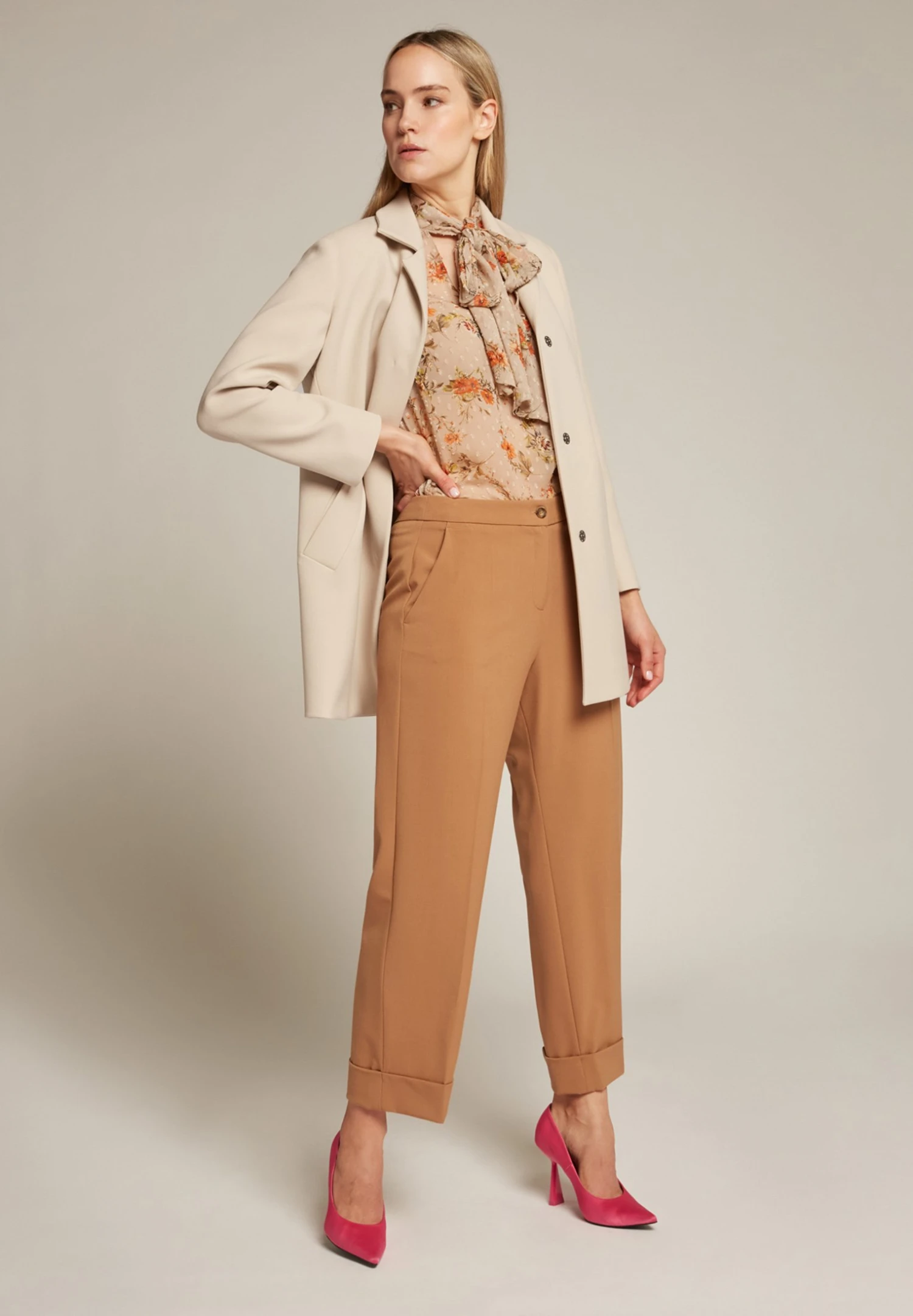 ELENA MIRO In Foudre - Cappotto Corto - Beige 4 ELENA MIRO In Foudre - Cappotto Corto - Beige - immagine 2
