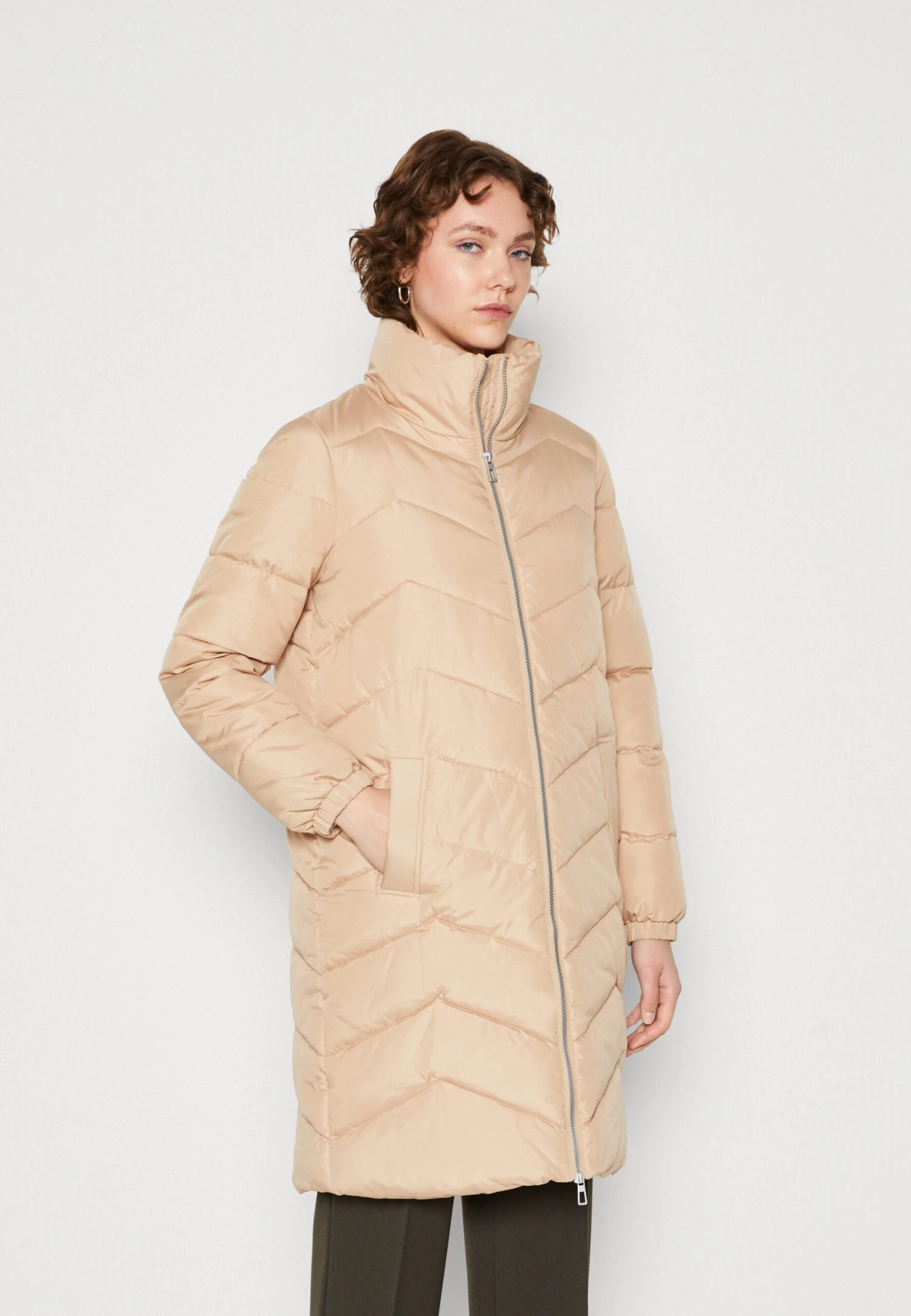 Vero Moda Vmliga Coat Cappotto InvernaleBeige Donna Cappotti VE121U0TJ-B11 3 Vero Moda Vmliga Coat Cappotto InvernaleBeige Donna Cappotti VE121U0TJ-B11
