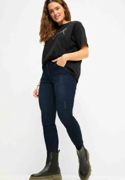Cut Out Zoom 5 Pocket Elastische Tailleband RitJeans Skinny FitDonkerblauw Denim Donna Jeans S2Q21N03Q-K11 -DeFacto Negozio aa2e22a2026b44d5a1d72ee05b903ce1