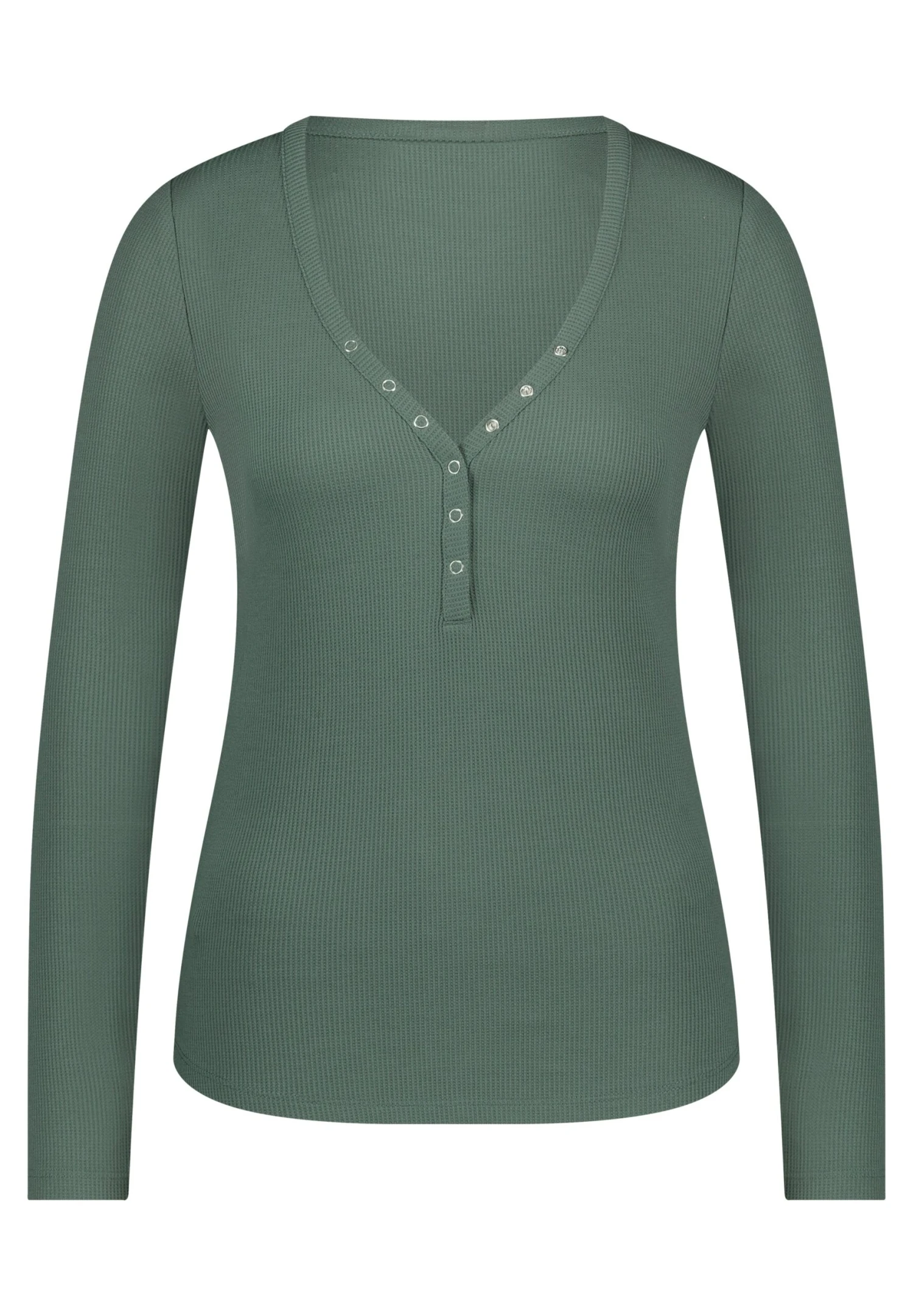 Hunkemöller Waffle HenleyMaglietta IntimaGreen Donna Intimo HM181Q0IW-M11 3 Hunkemöller Waffle HenleyMaglietta IntimaGreen Donna Intimo HM181Q0IW-M11