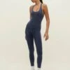 Stradivarius Seamless Tuta JumpsuitDark Blue Donna Tute Jumpsuit STH21T05C-K12 -DeFacto Negozio abc8be4285af4f248ef39a075b156ee7