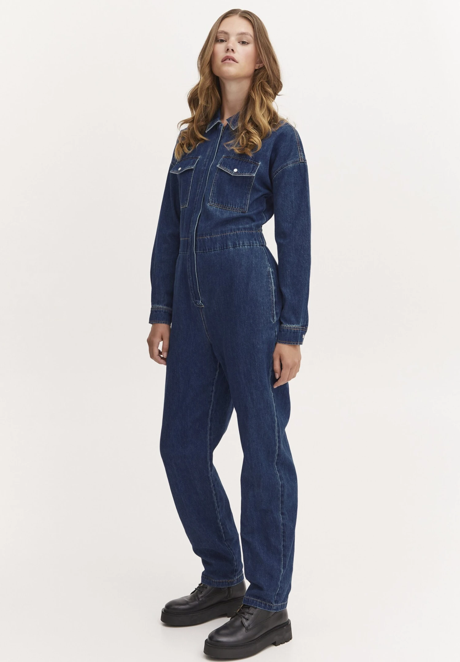 Pzkitt Tuta JumpsuitMedium Blue Denim Donna Tute Jumpsuit PUH21T006-K11 4 Pzkitt Tuta JumpsuitMedium Blue Denim Donna Tute Jumpsuit PUH21T006-K11 - immagine 2