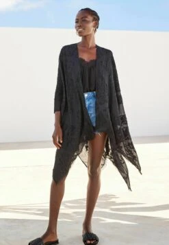 Next Sheer Textured Cover-Up - Accessorio Da Spiaggia - Black