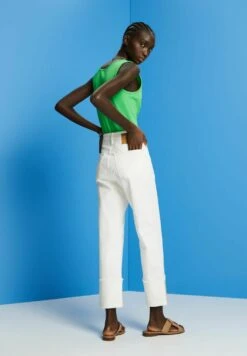 ESPRIT Mit Hohem Bund Und BeinumschlagJeans A SigarettaOff White Donna Jeans ES121N10I-A11 -DeFacto Negozio be6a85d6b63141af9993aa6a411acf38