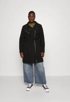 Vero Moda Curve Vmcpop Biker CoatCappotto ClassicoBlack Donna Cappotti VEE21U05P-Q11