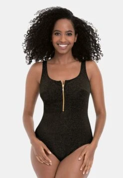 Rosa Faia ElouiseCostume Da BagnoNoir Et Doré Donna Moda Mare RF881G00K-Q11