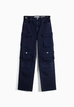 BERSHKA Multipocket Twill - Jeans A Sigaretta - Blue Denim -DeFacto Negozio d4f6990b6a974b32955c441810fcca16